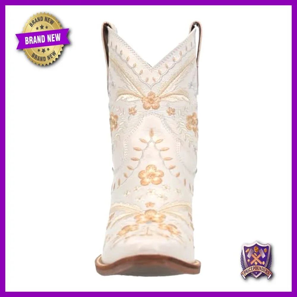 Boho Embroidered Leather Ankle Boots with Lacing Detail and 2.5-Inch Heel